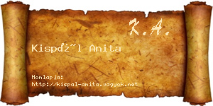 Kispál Anita névjegykártya